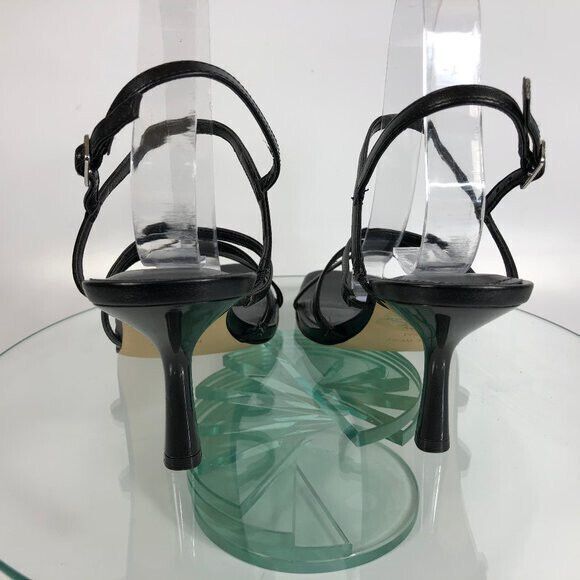 Nine West Niva Slingback Sandals Womens Snake Print Heels Square Toe - Picture 5 of 5